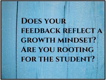 Feedback with a Growth Mindset